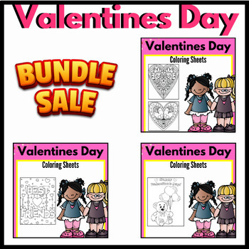 Preview of Valentine's Day Coloring Pages sheets, coloring pages Bundle worksheets