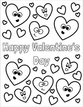 Valentine's Day Coloring Sheet by Katrina Smith | TPT