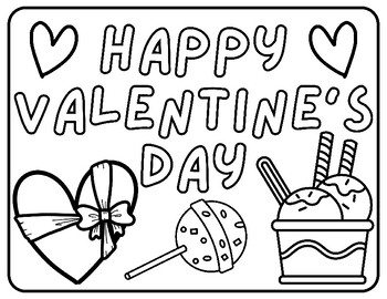 Preview of Valentine's Day Coloring Sheets, Valentine's Day Cards, Valentine's Day Crafts