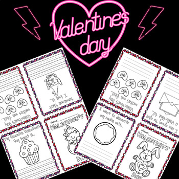 Preview of Valentine's Day Coloring/Writing Book: Occupational Therapy (4 Book Options)