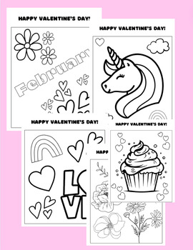 Valentine's Day Colouring Pages by Ms E Resources | TPT