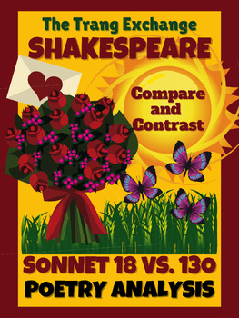 Preview of Compare Contrast Sonnet 18 and Sonnet 130 Test Prep | Paperless Game