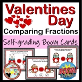 Valentine's Day Comparing Fractions Boom Cards