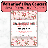 Valentine's Day Concert Music Program and Poster, Editable