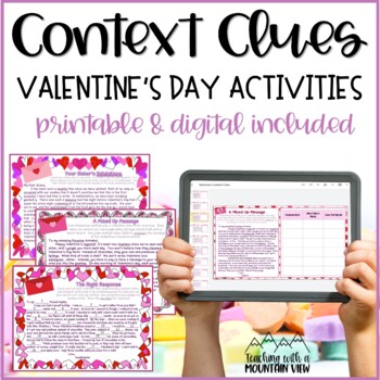 Preview of Valentine's Day Context Clues Activities