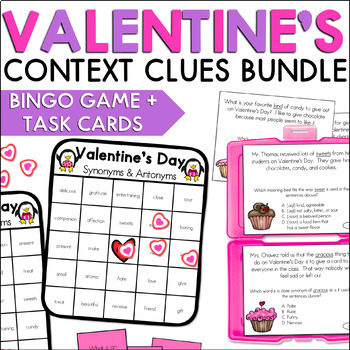 Preview of Valentine's Day Context Clues Activities BUNDLE of 3 Valentine's Day Activities