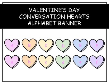 Preview of Valentine's Day Conversation Hear Alphabet Banner