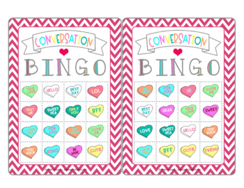 Valentine's Day Conversation Heart BINGO by Pre-K Tweets | TPT