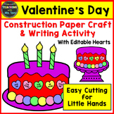 Build A Cake Valentine's Day Construction Paper Craft and 