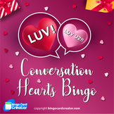 Valentine's Day Conversation Hearts Bingo