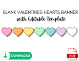 Valentine's Day Conversation Hearts Editable Banner