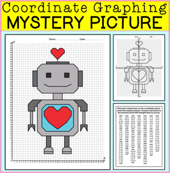 Preview of Valentine's Day Coordinate Graphing Picture - Valentine's Day Activities