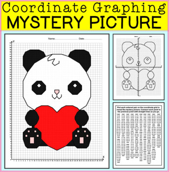 Preview of Valentine's Day Coordinate Graphing Picture - Valentine's Day Math Activities