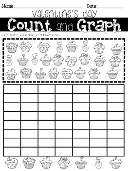 Valentine's Day Count and Graph by Jessica Salomon | TPT