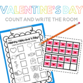 Valentine's Day Count and Write the Room Activity