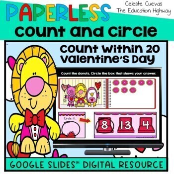 Preview of Valentine's Day Count within 20 | Count and Circle