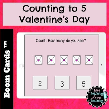 Preview of Valentine's Day Counting 1-5 Boom Cards