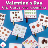Valentines Day Counting Candies Clipcards Activity and Mat