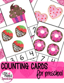 Valentine's Day Counting Cards for Preschool Math Center