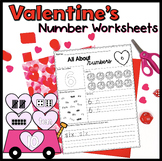 Valentine's Day Counting & Writing Numbers 1-10 Preschool 