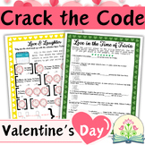 Valentines Escape Room Winter Crack the Code Math Games, L