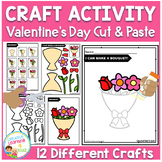 Valentine's Day Craft Activity Cut and Paste Fine Motor Skills