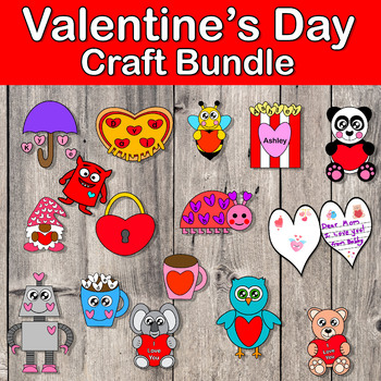 Preview of Valentine's Day Craft Bundle / Valentine's Day Activities