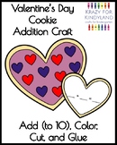 Valentine's Day Craft, Cookie Addition Math Activity