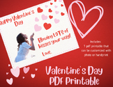 Valentine's Day Craft Handprint / Photo Personalized