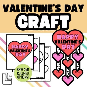 Valentine's Day Craft | I Love... Activity | Easy Prep February ...