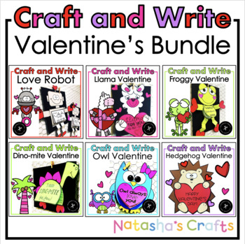 Preview of Valentine Crafts and Write Bundle