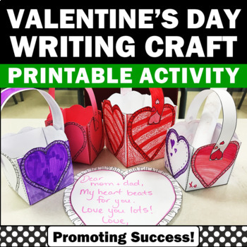 Preview of Valentines Day Craft Activities Card Craftivity Speech Therapy Writing Centers