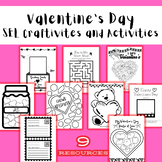 Valentine's Day Bundle Craftivities w/ SEL & Printable Act