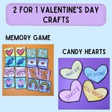 Valentine's Day Crafts 2 for 1 (Memory Game and Candy Hearts)