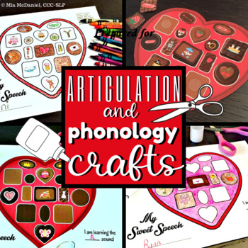 Preview of Valentine's Day Crafts for Articulation & Phonological Processes