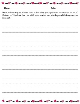 creative writing prompts for valentine's day