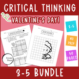 Valentine's Day Critical Thinking Puzzle Worksheets BUNDLE
