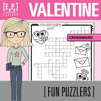 Preview of Valentine's Day Crossword Puzzle Activity |  Word Puzzle for Early Finishers