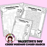 Valentine's Day Crossword and Word search - Puzzle game.
