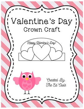 Preview of Valentine's Day Crown Craft Freebie!