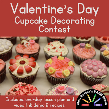 Preview of Valentine's Day Cupcake Decorating Lesson Plan - FACS, FCS, Baking, Kitchen