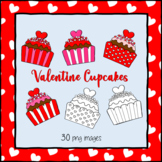 Valentine's Day Cupcakes Clipart