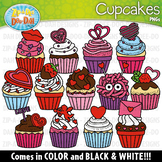 Valentine's Day Cupcakes Clipart Set {Zip-A-Dee-Doo-Dah Designs}