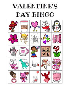 Valentine's Day Custom Bingo Printables (Color and BW) by Celebration ...