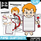 Valentine's Day Cut & Create Writing Craftivity {Zip-A-Dee