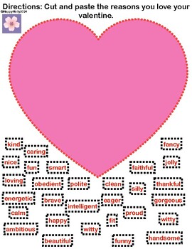 Preview of Valentine's Day Cut and Paste Heart Craft