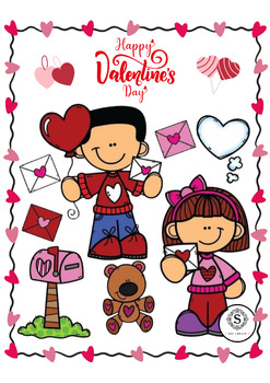 Preview of Valentine's Day Cute sheets decorated | The day of love and friendship.