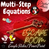 Valentine's Day DIGITAL Math Escape Room - Solving Multi S