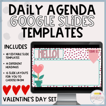 Preview of Valentine's Day Daily Google Slides Templates | Digital Resource