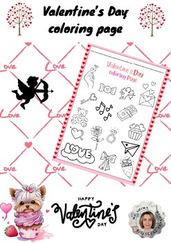 Preview of Valentine's Day Delight: Coloring Pages for Creative Hearts